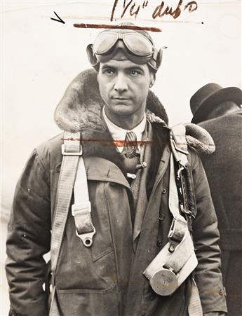 (AVIATION) A selection of 16 photographs documenting the 1930s aviation pursuits of Howard Hughes.